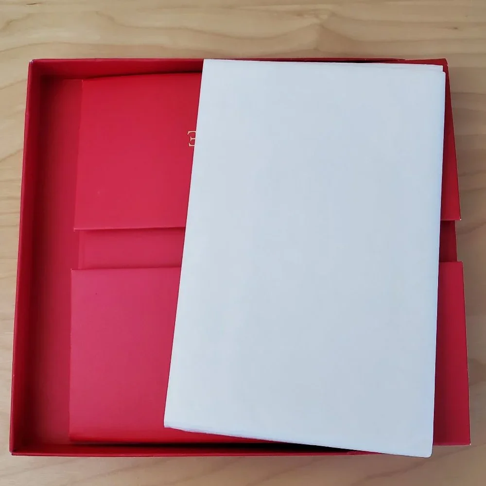 2019 Red Loccitane Gift Box Empty + 10 Gift Wrap Tissue Paper
